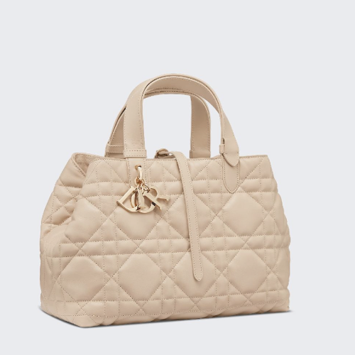 디올 뚜주흐 백 미디움 매크로까나쥬 카프스킨 파우더 베이지