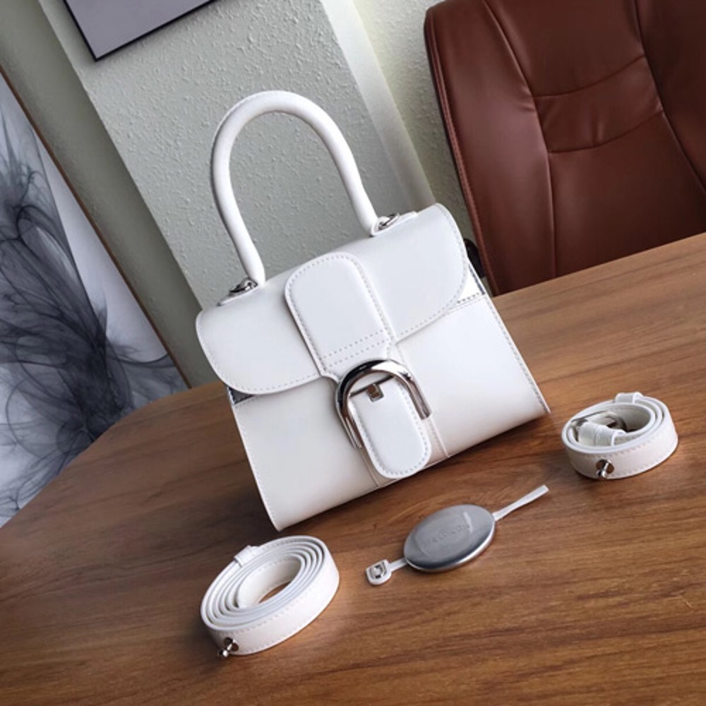 델보 브리앙 박스 GM 백 화이트