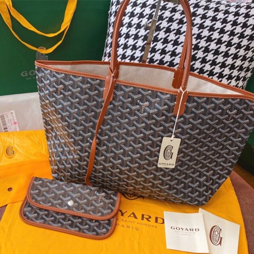 고야드 생루이 블랙 탄 PM  47cm