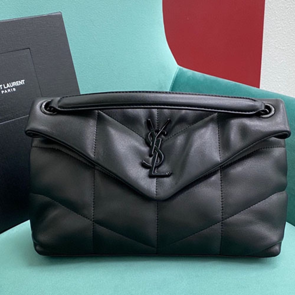 생로랑 루루 푸퍼 스몰 숄더백 블랙 5774761